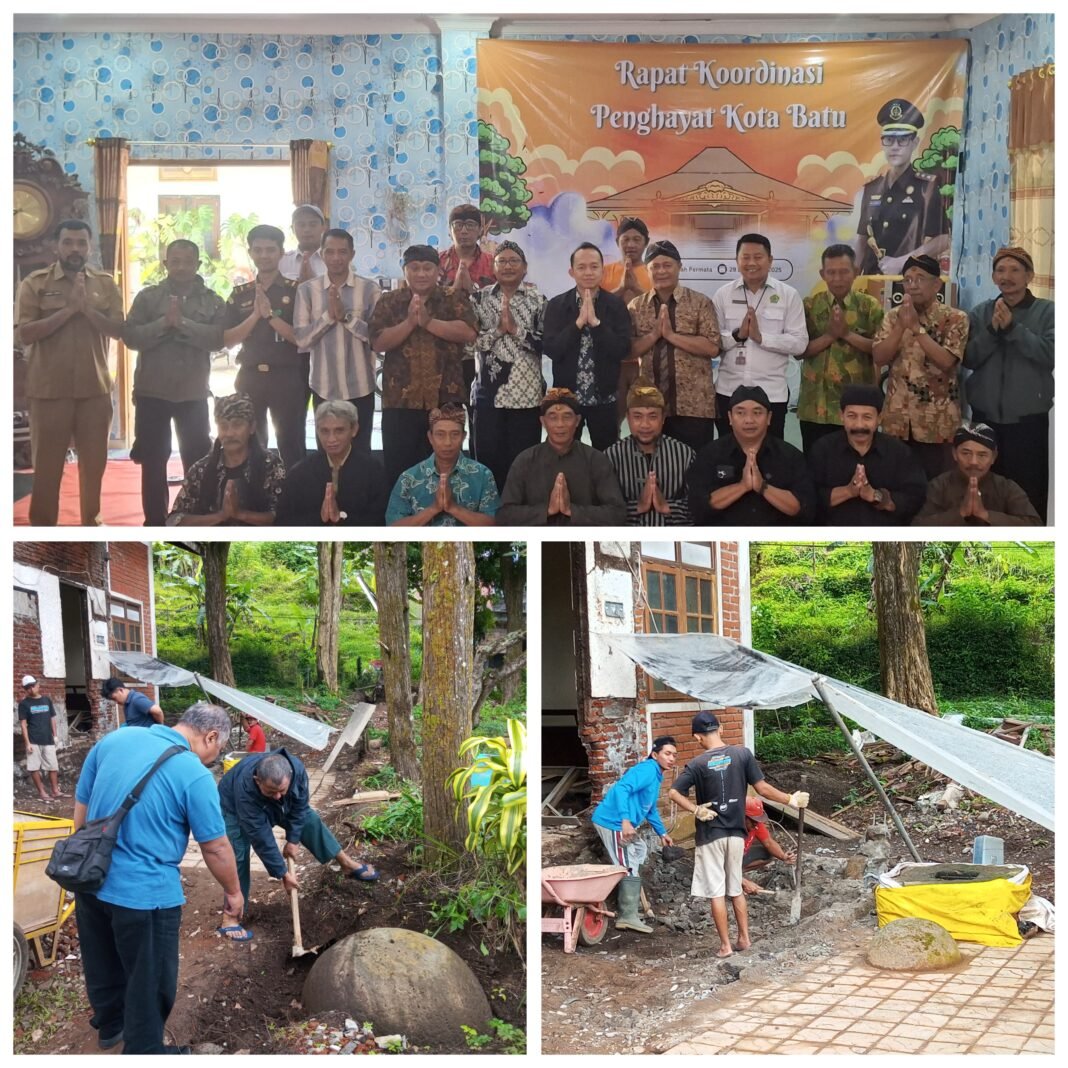 Pemugaran serta pelestarian benda Cagar Budaya batu linggayoni Dan Batu Bola Songgoriti Batu Malang