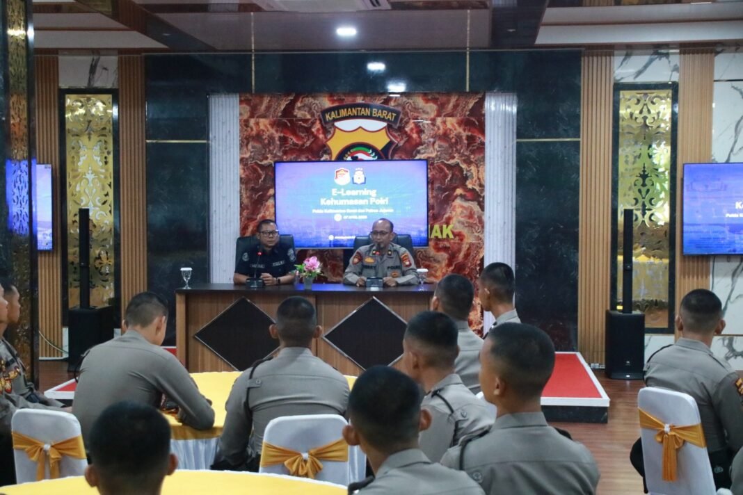 Bidhumas Polda Kalbar Gelar E-Learning bagi Personel Dit Samapta