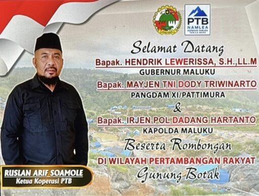 Ketua PTB Ajak Masyarakat Buru Ikuti Himbauan Gubernur, Bergabung dengan Koperasi di Gunung Botak Ketua PTB Ajak Masyarakat Buru Ikuti Himbauan Gubernur, Bergabung dengan Koperasi di Gunung Botak