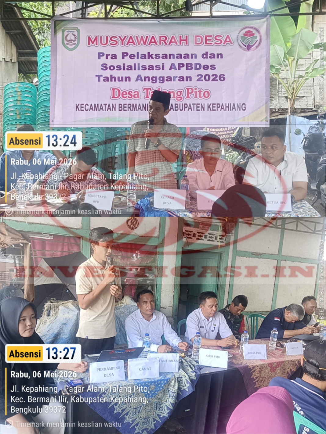 Pemdes Talang Pito Gelar Musdes Pra Pelaksanaan dan Sosialisasi APBDes Tahun Anggaran 2026