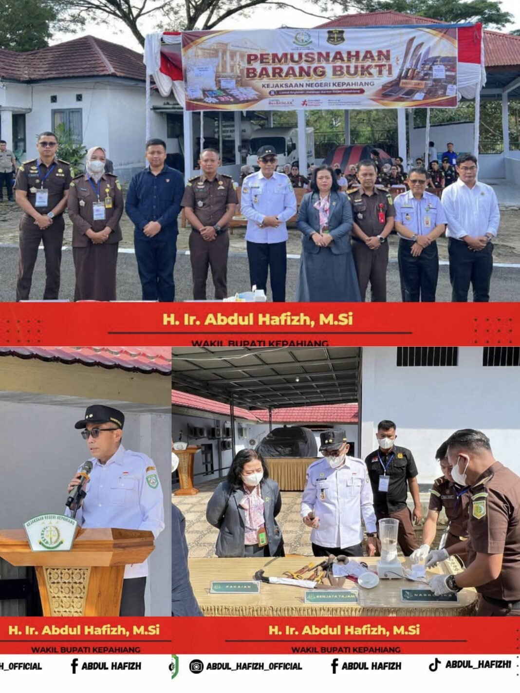 *WAKIL BUPATI HADIRI PEMUSNAHAN BARANG BUKTI DI KEJARI KEPAHIANG* *WAKIL BUPATI HADIRI PEMUSNAHAN BARANG BUKTI DI KEJARI KEPAHIANG*