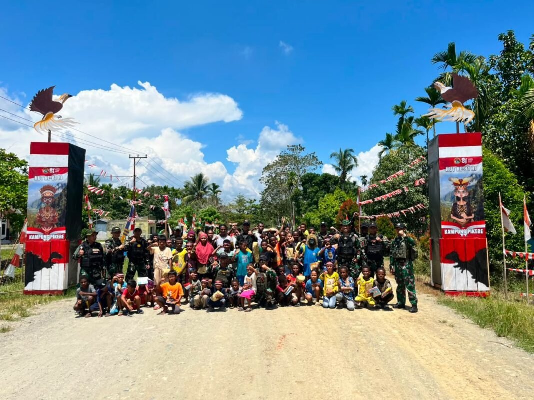 meriahkan Kemerdekaan RI Ke,81 Satgas Swasembada Yonif 643/Wns Koops TNI Habema Gelar lombaan pada Masyarakat meriahkan Kemerdekaan RI Ke,81 Satgas Swasembada Yonif 643/Wns Koops TNI Habema Gelar lombaan pada Masyarakat