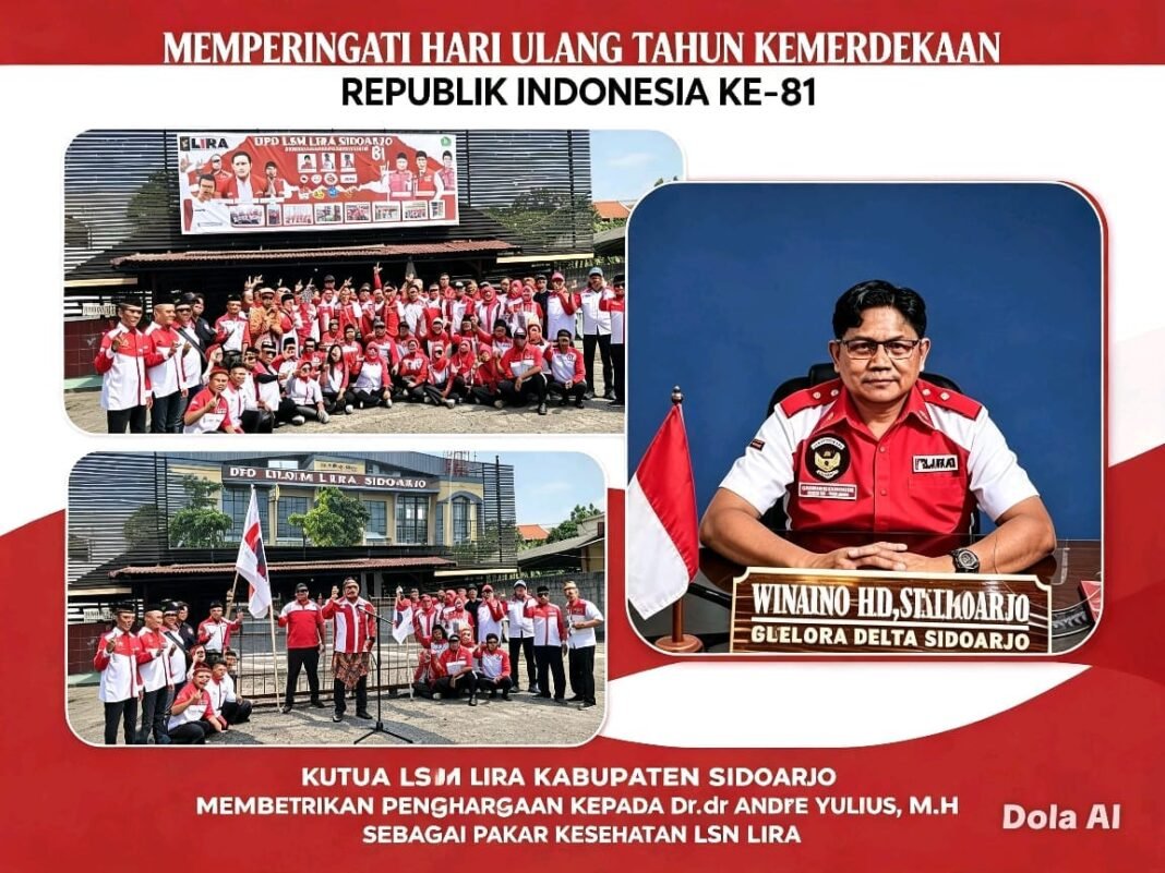 Bupati LSM LIRA Sidoarjo Berikan Penghargaan kepada Dr. dr. Andre Yulius sebagai Pakar Kesehatan Bupati LSM LIRA Sidoarjo Berikan Penghargaan kepada Dr. dr. Andre Yulius sebagai Pakar Kesehatan