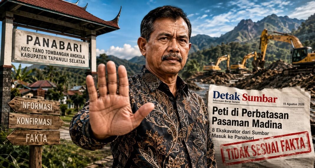 Detak Sumbar Asal Comot Berita, Mantan Lurah Panabari Bantah Ada Eskavator Tambang Detak Sumbar Asal Comot Berita, Mantan Lurah Panabari Bantah Ada Eskavator Tambang