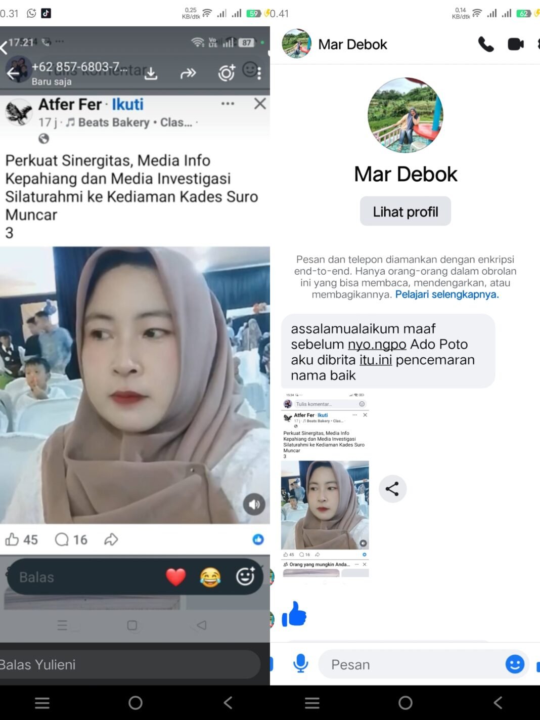 Tegaskan Resmi Bersih dari Foto yang Dituduhkan, Diduga Korban Fitnah Akun Mar Debok / Yulieni Nelisa Harahap Tegaskan Resmi Bersih dari Foto yang Dituduhkan, Diduga Korban Fitnah Akun Mar Debok / Yulieni Nelisa Harahap