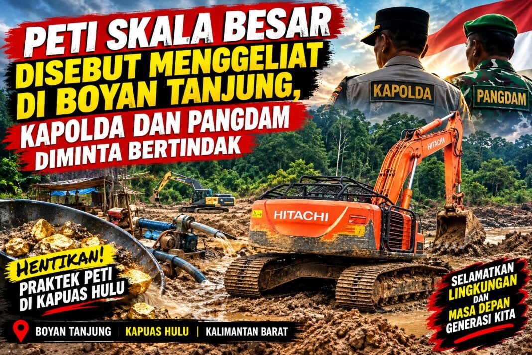 PETI Skala Besar Disebut Menggeliat di Boyan Tanjung, Kapolda dan Pangdam Diminta Bertindak PETI Skala Besar Disebut Menggeliat di Boyan Tanjung, Kapolda dan Pangdam Diminta Bertindak