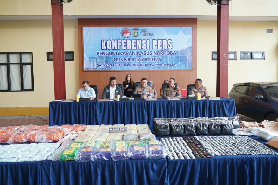 Nila Jaya 2026, Polres Jakpus Ungkap 86 Kasus dan Sita 64,8 Kg Sabu Nila Jaya 2026, Polres Jakpus Ungkap 86 Kasus dan Sita 64,8 Kg Sabu